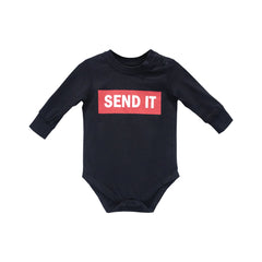 SEND IT BABY LONG SLEEVE ONESIE